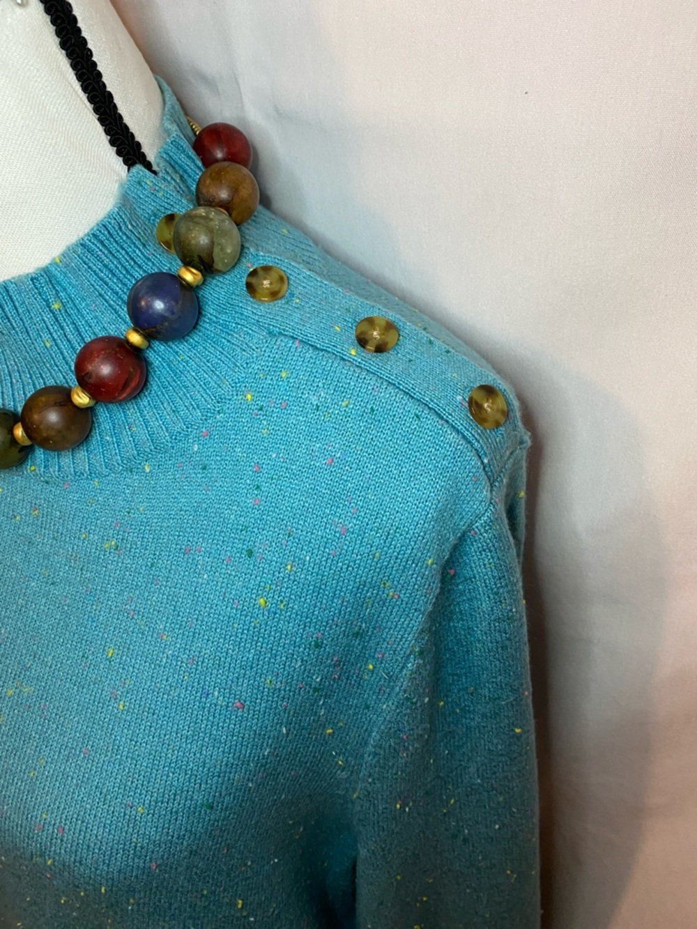 Talbots Teal Long-Sleeve Knit Dress - Picture 5 of 12